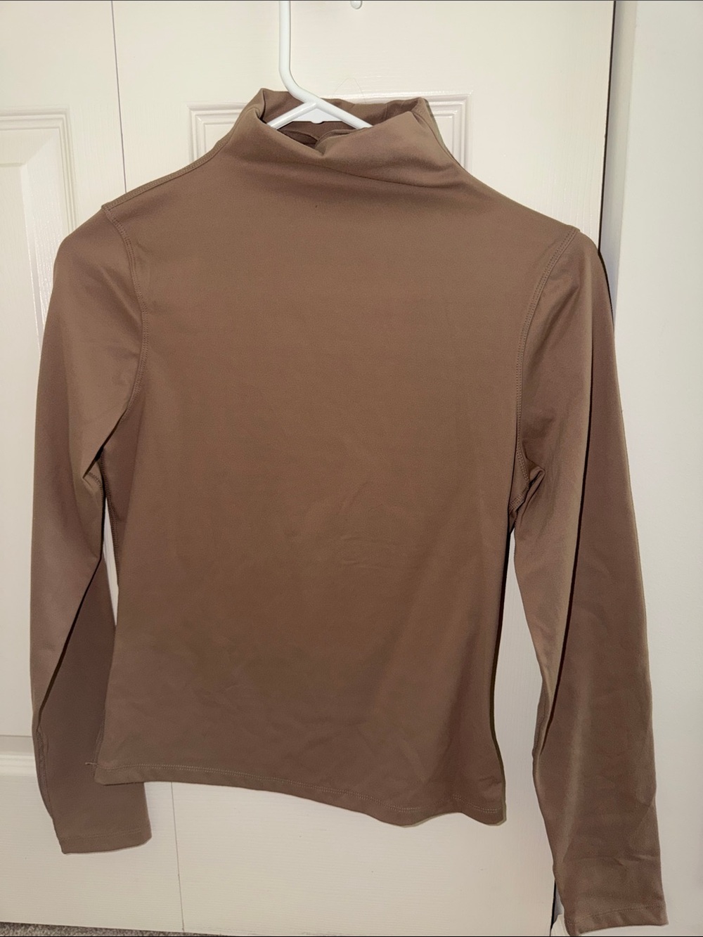 Yogalicious Brown Long Sleeve Mock Neck Top